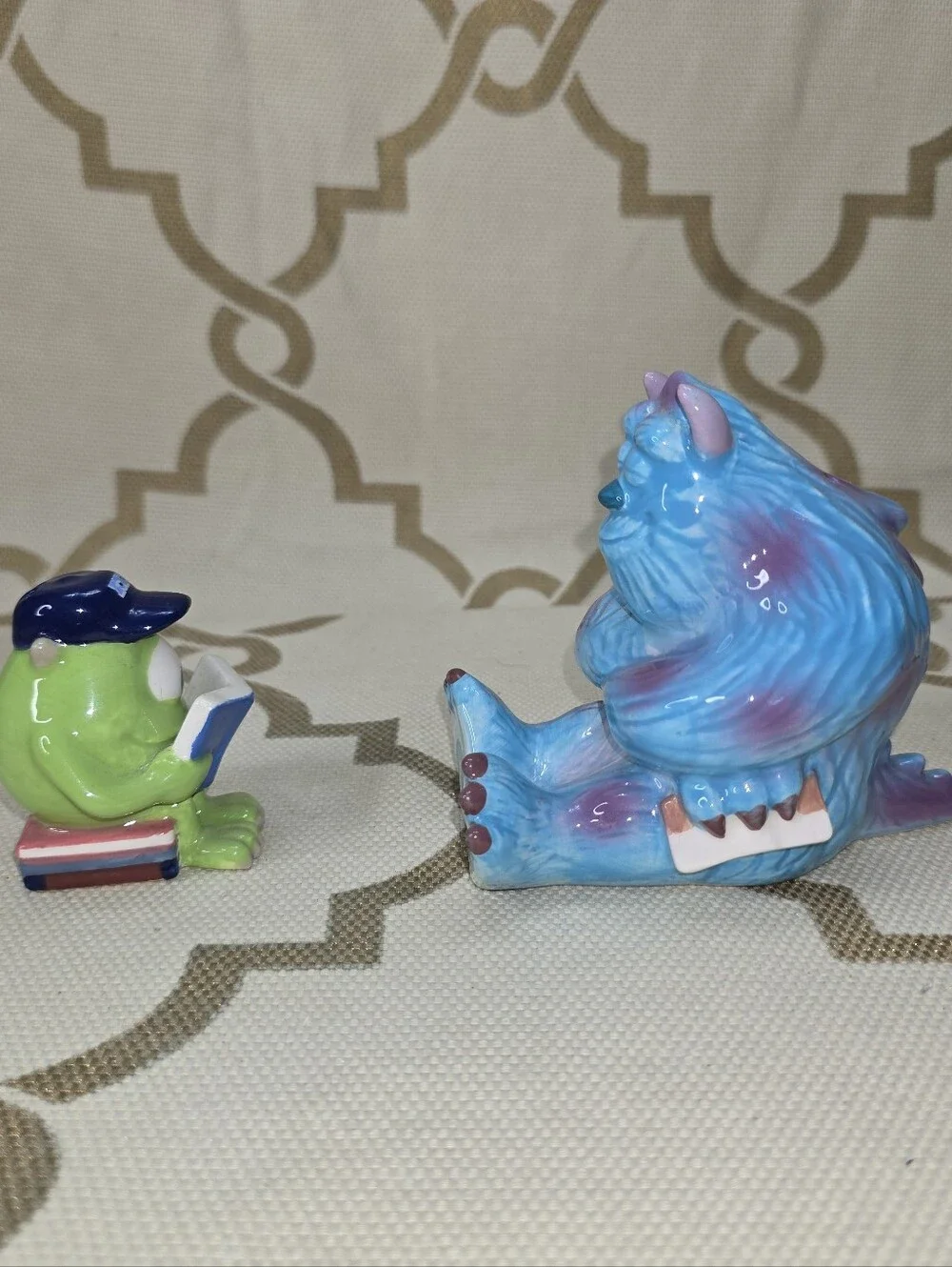Disney Pixar Monsters Inc - Mike & Sulley Ceramic Salt & Pepper Shakers New